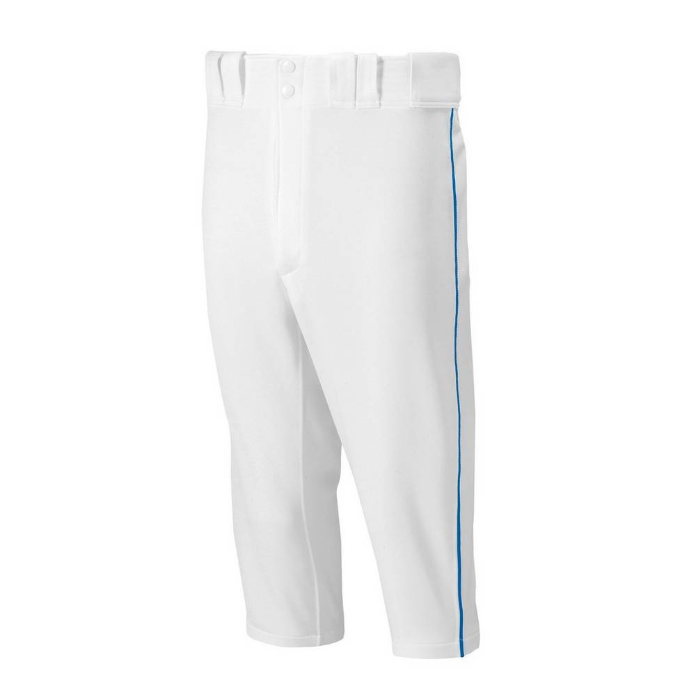 Pantalones Mizuno Beisbol Premier Short Piped Para Hombre Blancos/Azul Rey 2530186-WQ